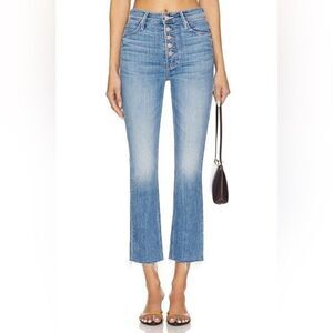 MOTHER Pixie Dazzler Ankle Fray Jeans Boogie Down 26 70s Retro Boho Edgy Chic